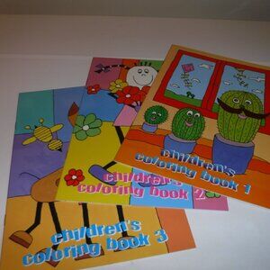Children's/Adults Coloring Books (from foot/mouth painter), Set of 3, NEW!!